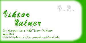 viktor mulner business card